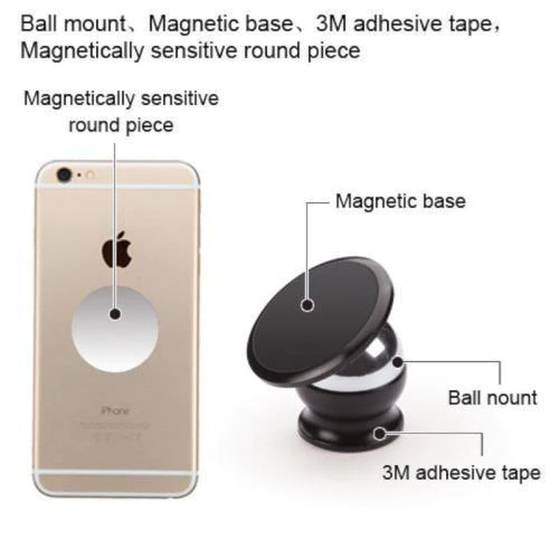 Universal 360° Magnetic Car Dash Mount for Phones & Tablets - Secure & Convenient Holder