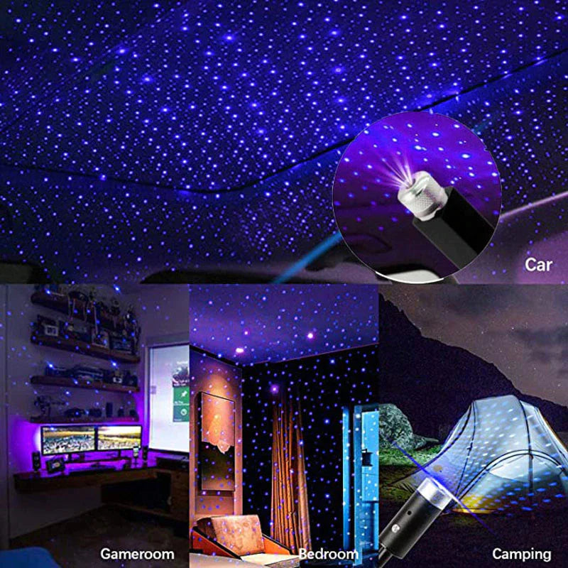 Enchanting LED Star Night Light Projector for Cars - Transform Your Ride with a Galaxy Atmosphere!