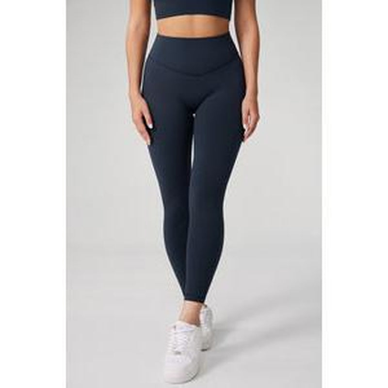 Hugcurve No Front Seam High Waisted Workout Leggings for Women Buttery Soft Yoga Pants Gym Athletic Tights - 25''