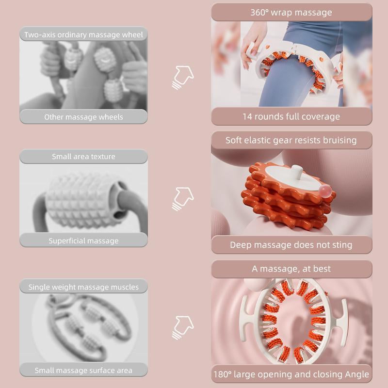 Soulyis Cellulite Manual Push-Pull Roller - Deep Tissue Pain Relief, Body Sculpting, Anti-Inflammation and Fast Recovery, Pilates Equipment & Yoga Gear & Massage & Fitness & Holiday Gifts