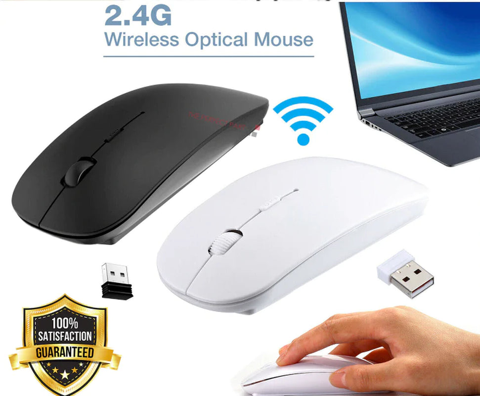 2.4GHz Wireless Optical Mouse for Apple Mac, MacBook Pro, Air & PC - Sleek and Stylish Design