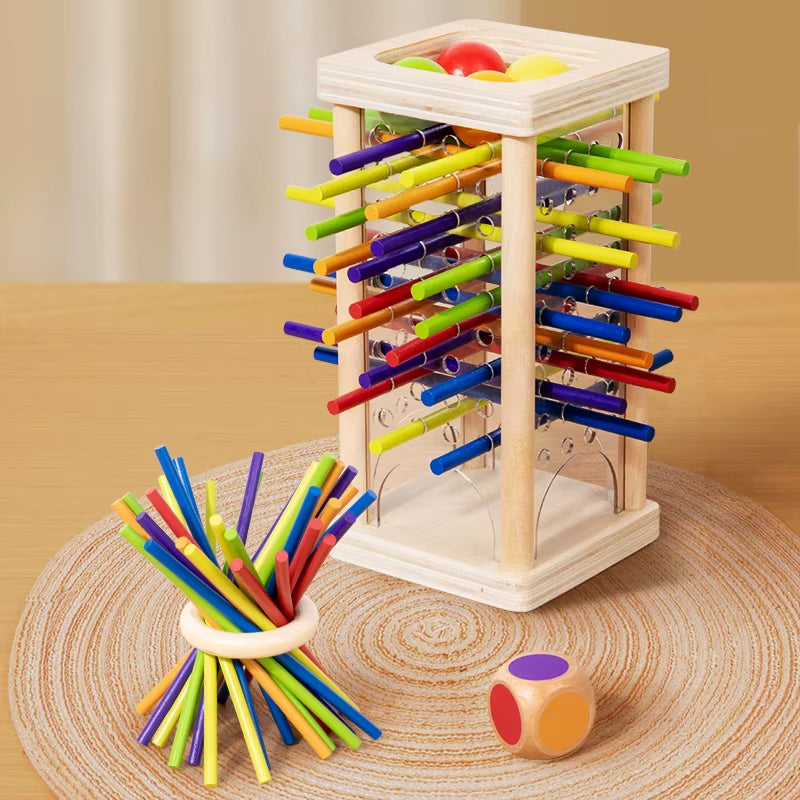Wooden Stick Drawing Game Toy, Multicolored Sticks Game, Parent Child Interactive Game, Exercise Balance and Concentration
