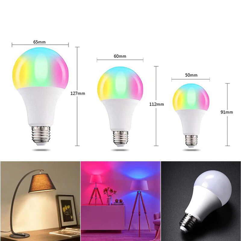 Color Changing RGB LED Bulb with IR Remote Control - 5W, 10W, 15W Options, 110V/220V, Memory Mode