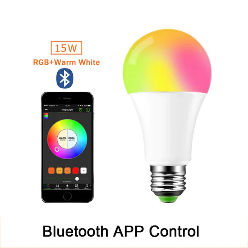 Color Changing RGB LED Bulb with IR Remote Control - 5W, 10W, 15W Options, 110V/220V, Memory Mode