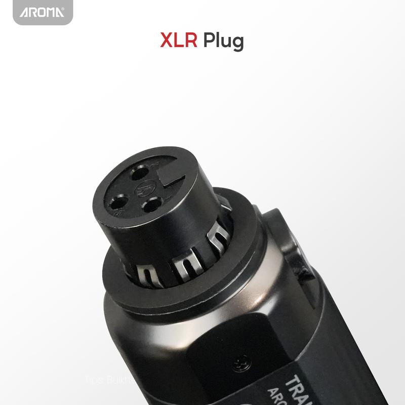 Aroma Wireless XLR Microphone Audio Transmitter Receiver Rechargeable UHF Wireless Microphone System Stable Transmission for Dynamic Mics PA Mixer