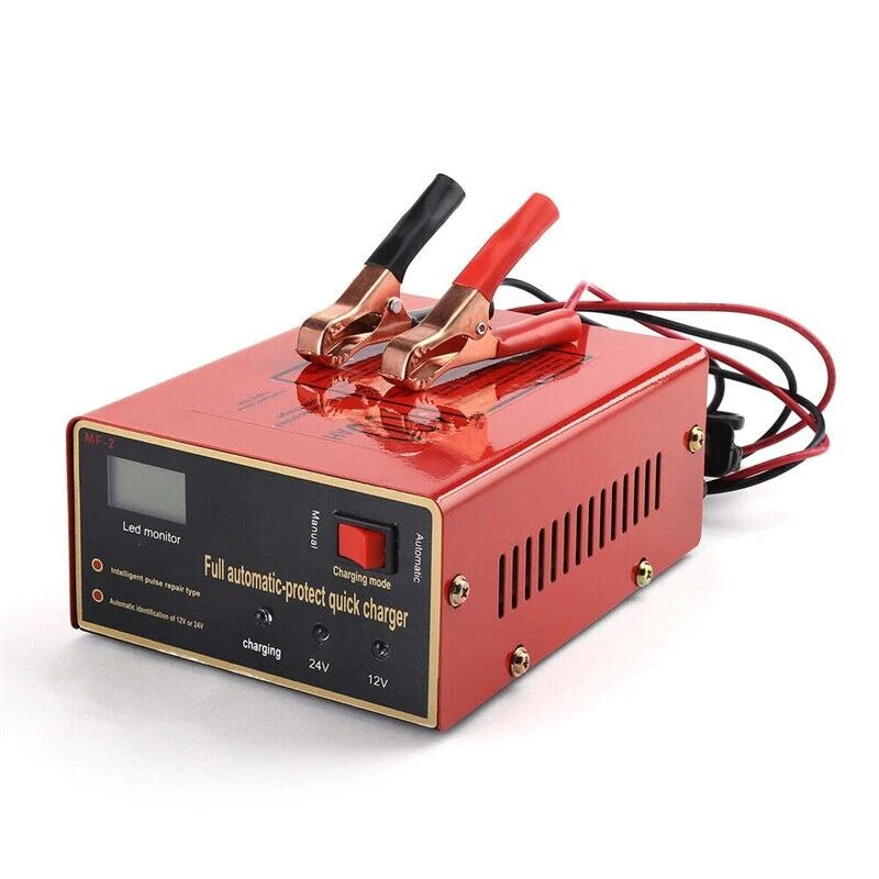 High-Performance 12V/24V 10A Maintenance-Free Battery Charger for Electric Cars - 140W Output
