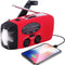 Emergency Radio Crank Solar Hand Weather 1000Mah Power Bank Charger Flash Light