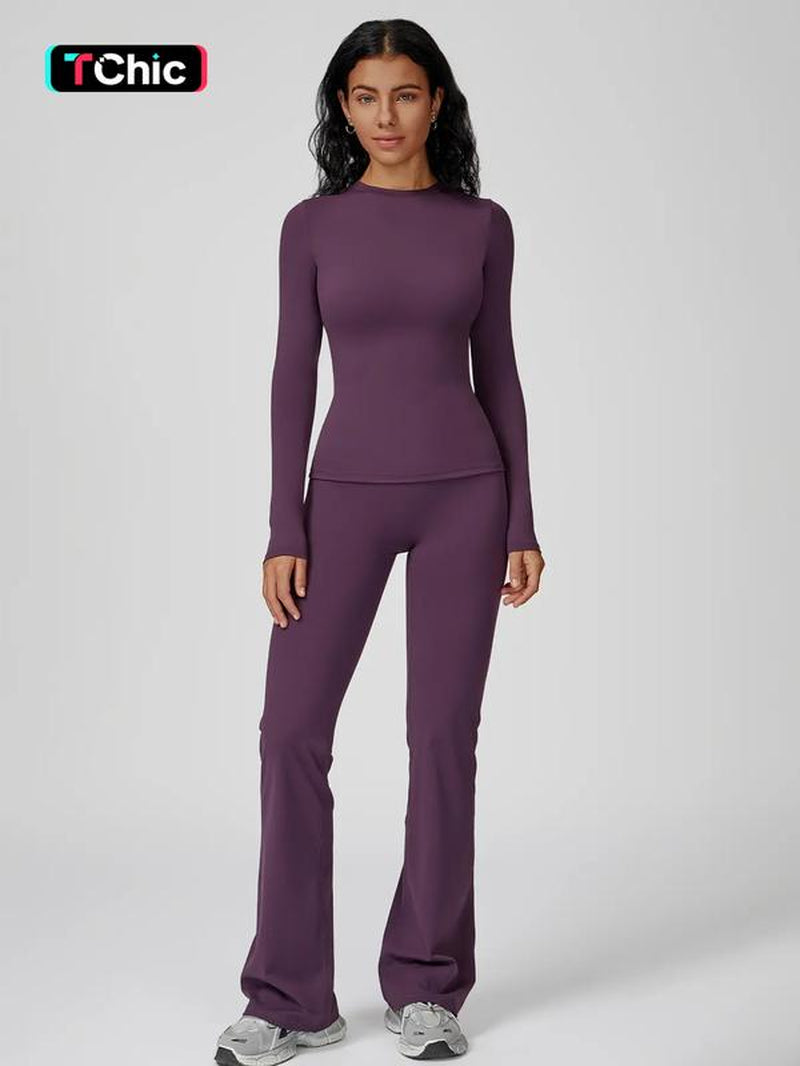 Women'S Sporty Tracksuit Set, Yoga Tracksuit Set, Casual Two-Piece, Comfortable Athletic Wear, Ideal for Gym & Daily Activities