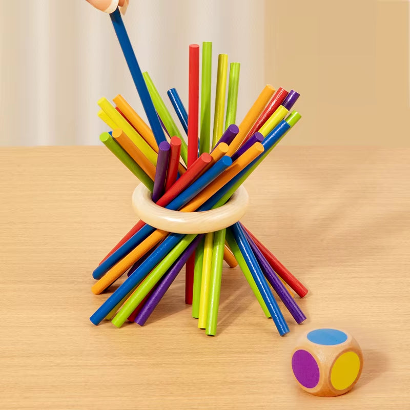 Wooden Stick Drawing Game Toy, Multicolored Sticks Game, Parent Child Interactive Game, Exercise Balance and Concentration