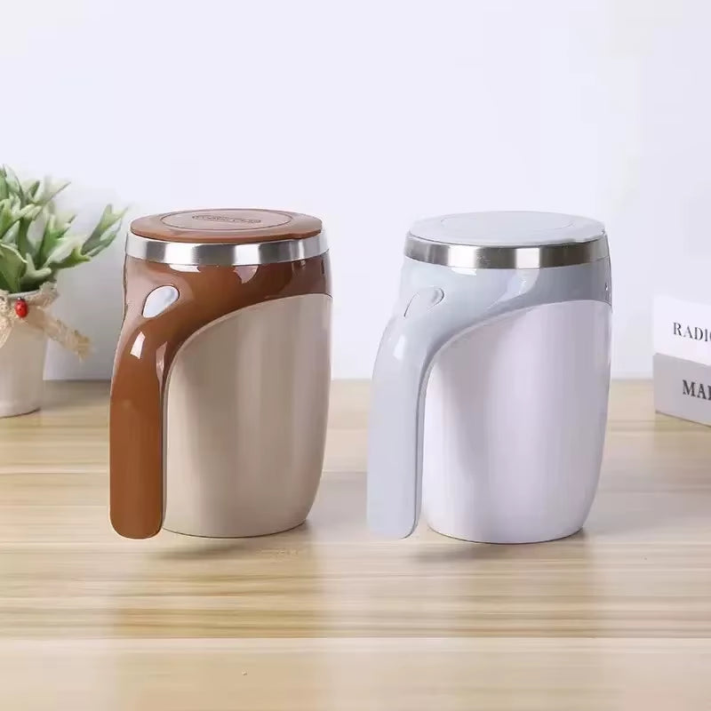 Lazy Coffee Stirring Cup Auto Stirring Cup Magnetic Rotating Electric Milk Cup Mark Cup 304 Stainless Steel
