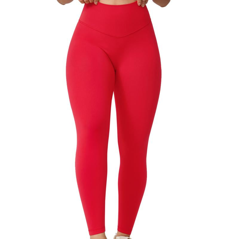 Hugcurve No Front Seam High Waisted Workout Leggings for Women Buttery Soft Yoga Pants Gym Athletic Tights - 25''