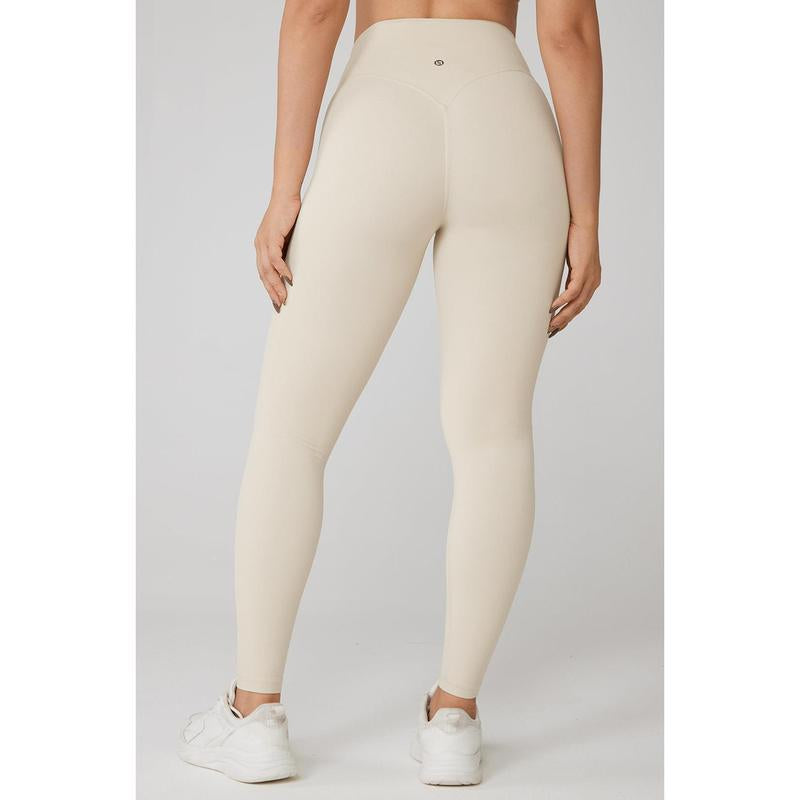 Hugcurve No Front Seam High Waisted Workout Leggings for Women Buttery Soft Yoga Pants Gym Athletic Tights - 25''