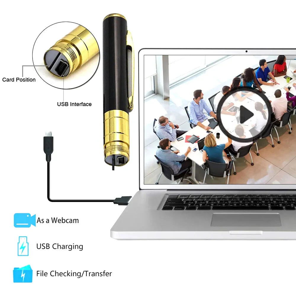 Mini Hidden Pen Camera - 1080P HD Pocket Audio Video Recorder for Ultimate Security