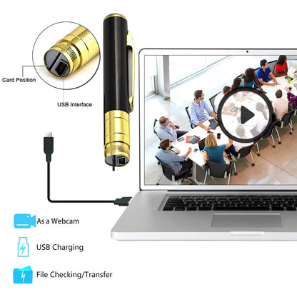 Mini Hidden Pen Camera - 1080P HD Pocket Audio Video Recorder for Ultimate Security