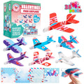 35 Packs Valentines Day Gifts Cards with Foam Airplane for Kids Valentine Exchange Cards Toddle Boys Valentines School Classroom Favors