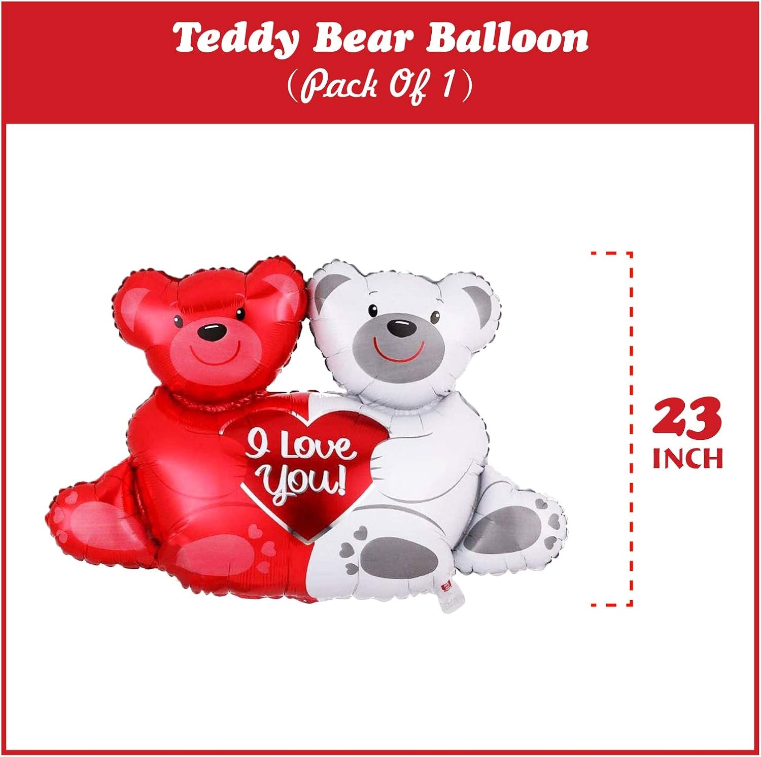 I Love You Balloons with Couple Teddy Balloon Kit,  Heart Balloons Kit with 1000 Red Rose Petals Wedding Flower Decoration, Valentine Decorations Party Supplies Kit