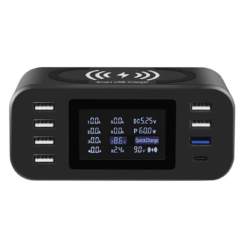 Ultra-Fast Qi Wireless Charger 60W - Quick Charge 3.0 Station for Samsung S9, S8, Mi, Nexus, LG, Sony, Moto, Nokia