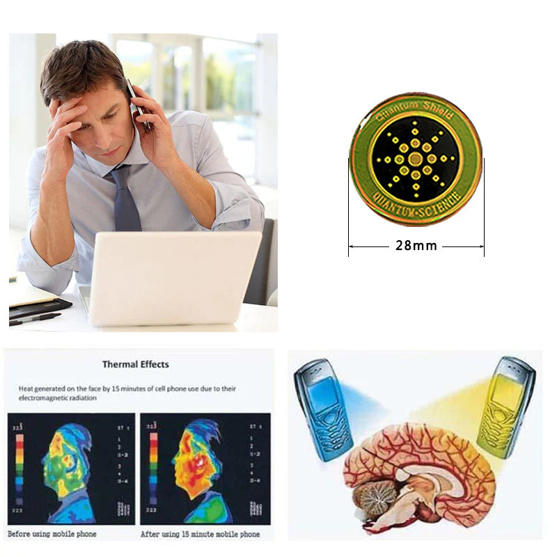 Quantum anti Radiation Shield 5G EMF Protection - Phones Laptops - 12 Stickers