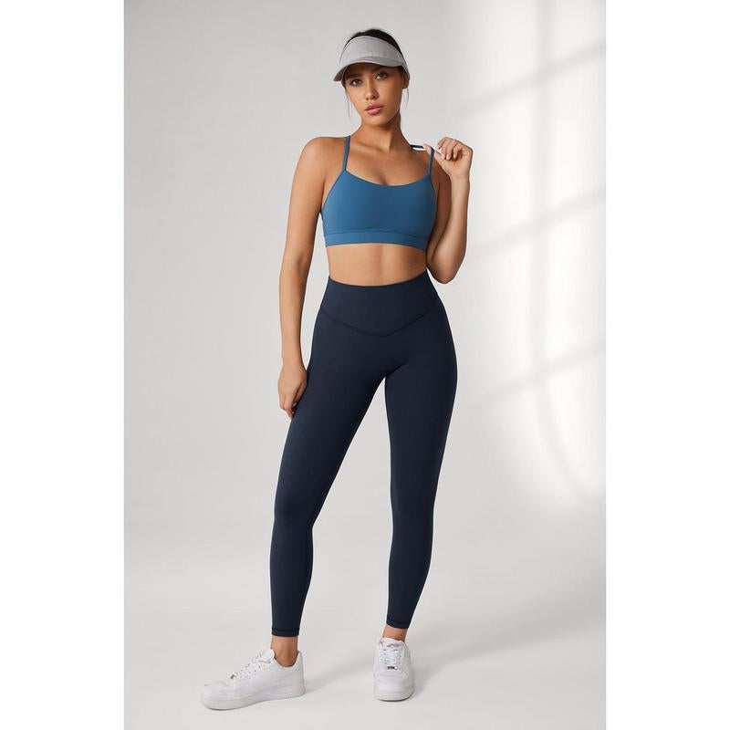 Hugcurve No Front Seam High Waisted Workout Leggings for Women Buttery Soft Yoga Pants Gym Athletic Tights - 25''