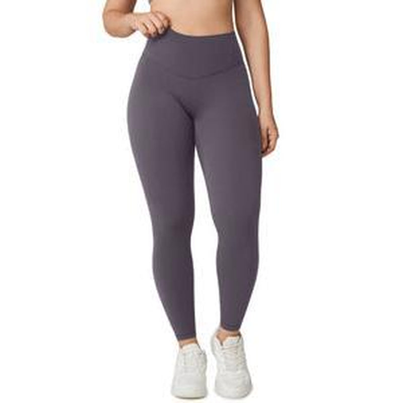 Hugcurve No Front Seam High Waisted Workout Leggings for Women Buttery Soft Yoga Pants Gym Athletic Tights - 25''