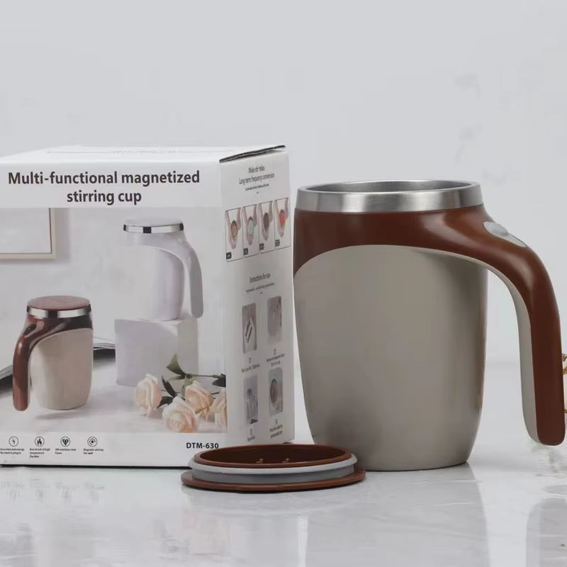 Lazy Coffee Stirring Cup Auto Stirring Cup Magnetic Rotating Electric Milk Cup Mark Cup 304 Stainless Steel