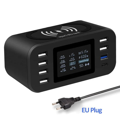Ultra-Fast Qi Wireless Charger 60W - Quick Charge 3.0 Station for Samsung S9, S8, Mi, Nexus, LG, Sony, Moto, Nokia