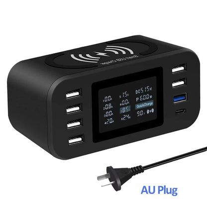 Ultra-Fast Qi Wireless Charger 60W - Quick Charge 3.0 Station for Samsung S9, S8, Mi, Nexus, LG, Sony, Moto, Nokia
