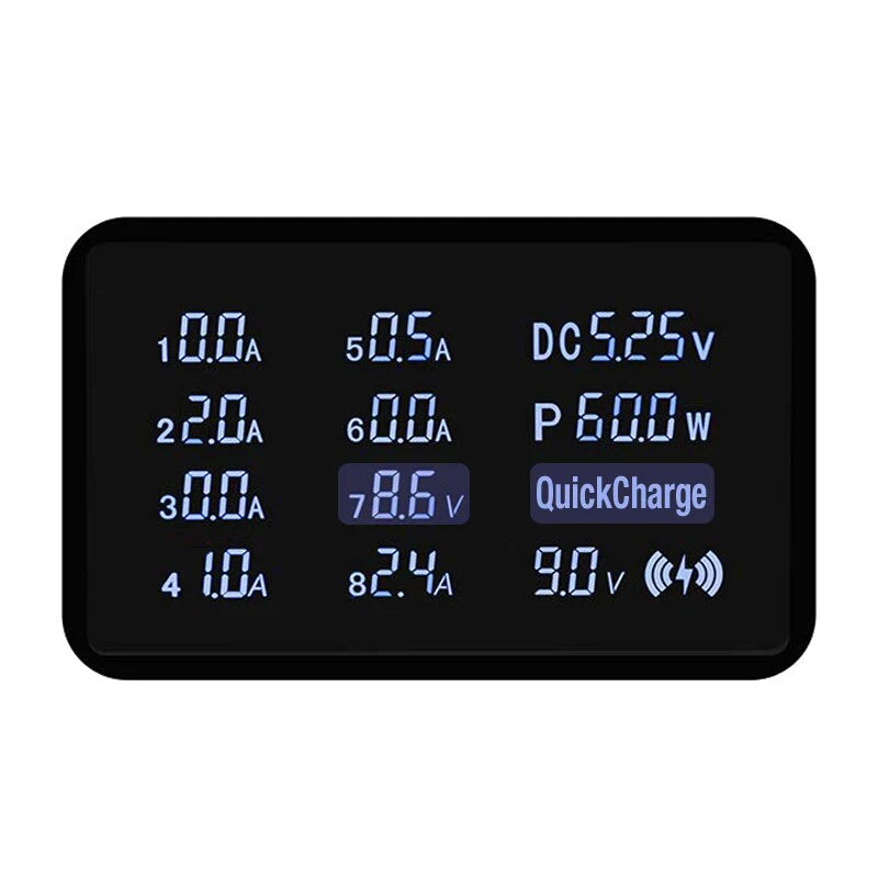 Ultra-Fast Qi Wireless Charger 60W - Quick Charge 3.0 Station for Samsung S9, S8, Mi, Nexus, LG, Sony, Moto, Nokia