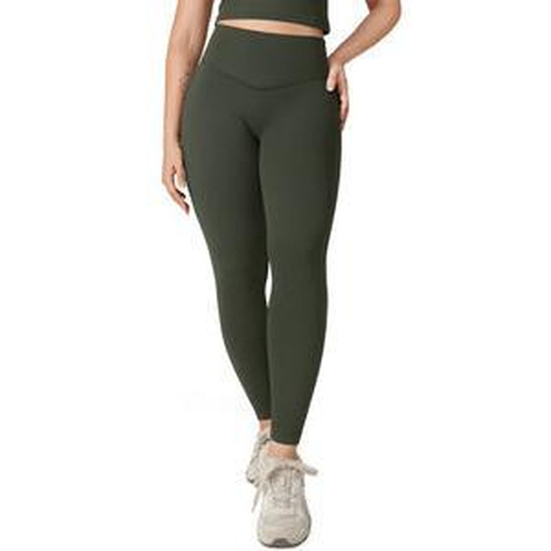 Hugcurve No Front Seam High Waisted Workout Leggings for Women Buttery Soft Yoga Pants Gym Athletic Tights - 25''