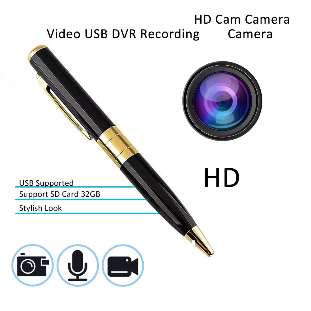 Mini Hidden Pen Camera - 1080P HD Pocket Audio Video Recorder for Ultimate Security